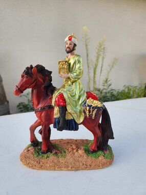 Beautiful Wise Man Nativity Replacement Figurine King Melchior Horse Christmas